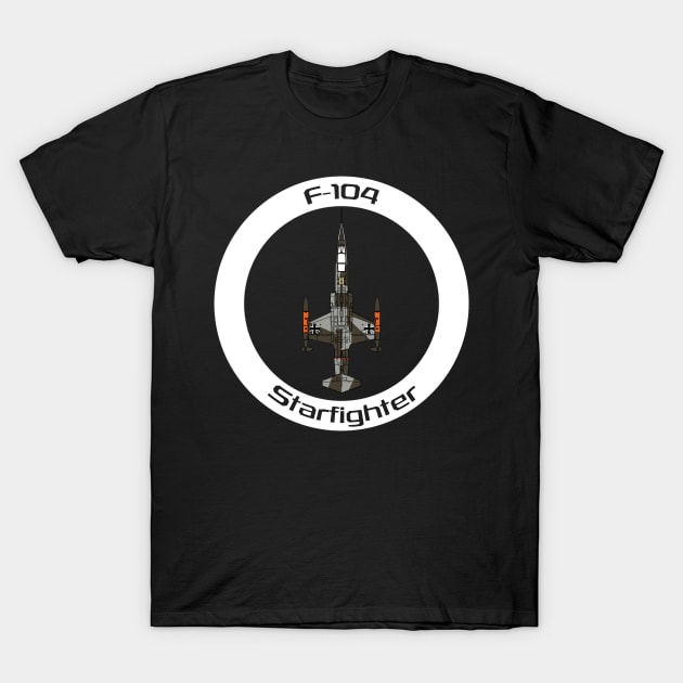 F-104 Starfighter (Germany) T-Shirt by BearCaveDesigns
